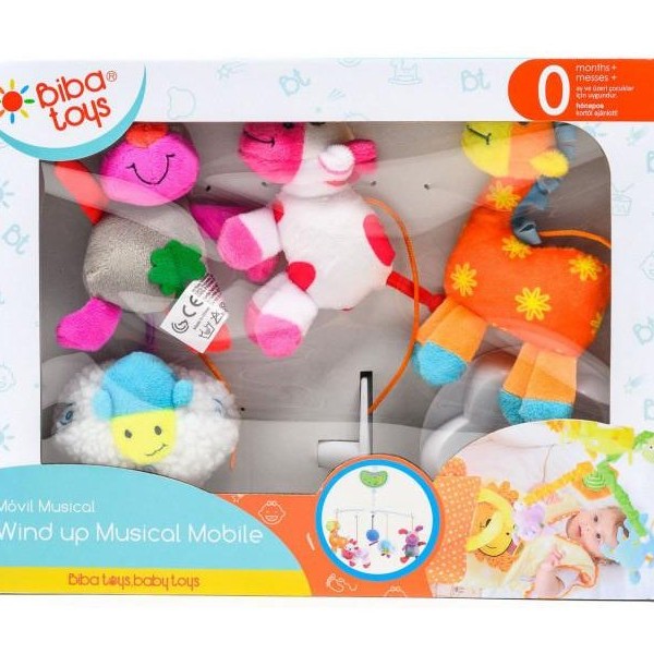 BIBA TOYS Vrteška za krevetac farma sa životinjama