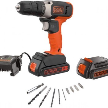 BLACK&DECKER Akumulatorska bušilica/odvijač 18V; 2x1,5 Ah (BCD001KBA10)