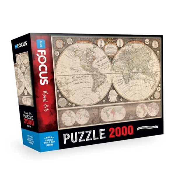 Blue Focus Puzzle Antique World Map BF431 108/24316