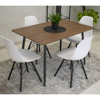 Bolzz MILANO SET 4 STOLICE WHITE BLACK