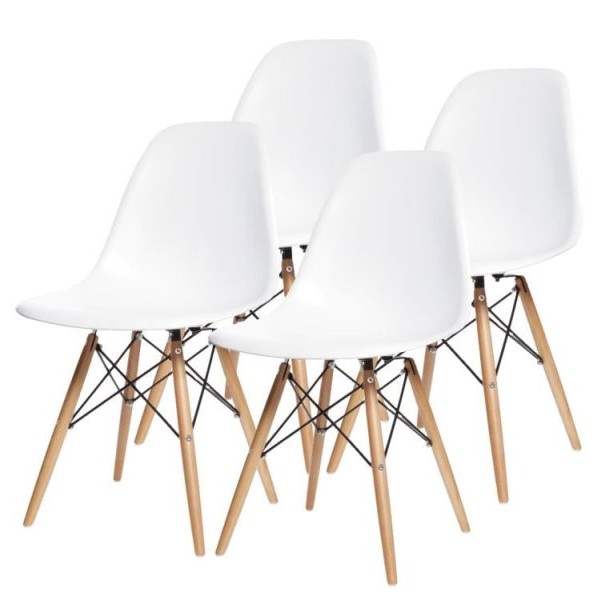 Bolzz MILANO SET 4 STOLICE WHITE BOLMILCHAWHITS