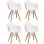 Bolzz Modena set 4 stolice White