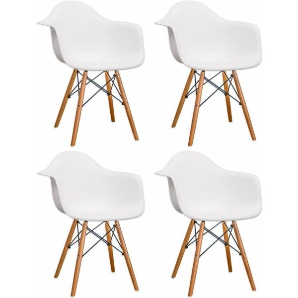 Bolzz Modena set 4 stolice White