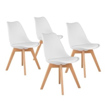 Bolzz Napoli set 4 stolice White