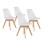 Bolzz Napoli set 4 stolice White