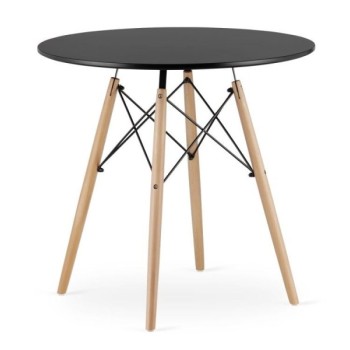 Bolzz Torino okrugli sto 80 cm Black