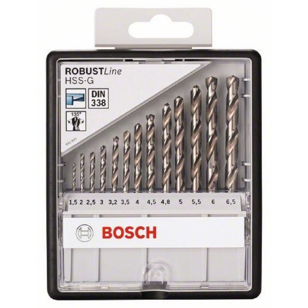BOSCH 13-delni Robust Line set burgija za metal HSS-G, 135° 2607010538