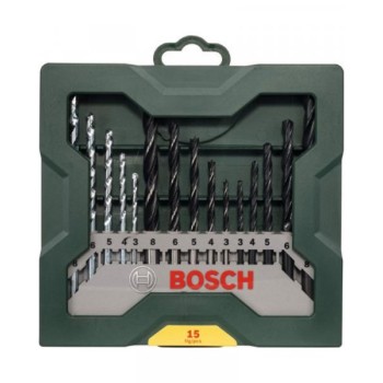 BOSCH 15-delni Mini-X-Line set burgija drvo/metal/beton, 2607019675