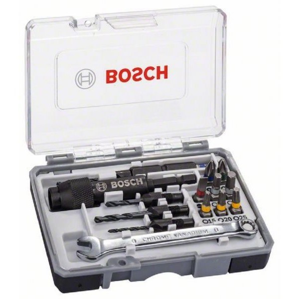 BOSCH 20-delni set bitova odvrtača Drill&Drive 2607002786, PH2; PH2; PZ2; SL5; H4; H5; T15; T20; T25