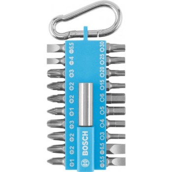 BOSCH 21-delni set bitova odvrtača sa kopčom – plavi 2607002822
