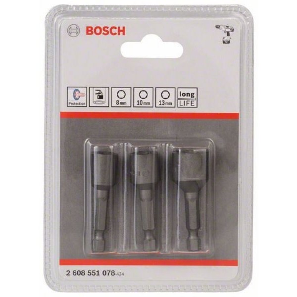 BOSCH 3-delni paket nasadnih ključeva 2608551078