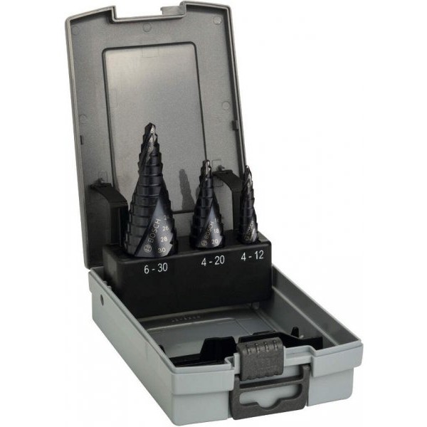 BOSCH 3-delni set stepenastih burgija HSS-AlTiN 2608588069, 4-12; 4-20; 6- 30 mm