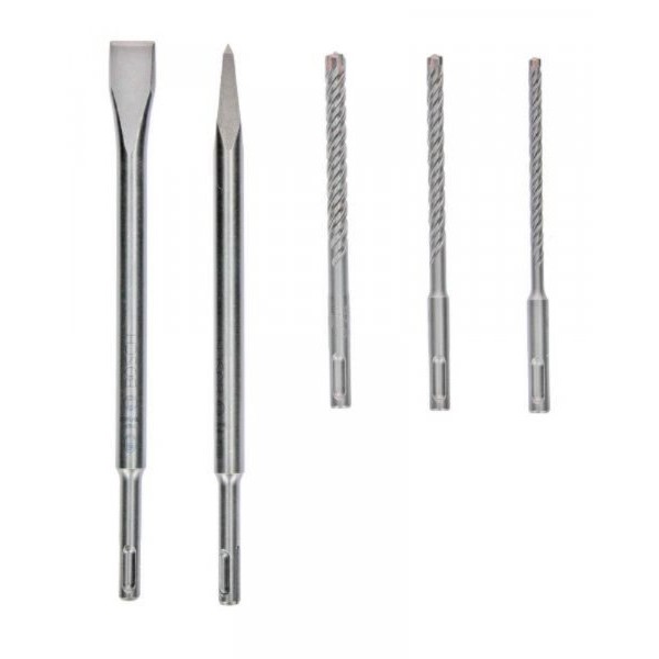 BOSCH 5-delni set SDS-plus 5X burgija, špic i dleto, 2607017515