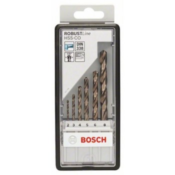 BOSCH 6-delni Robust Line set burgija za metal HSS-Co  2607019924, 2; 3; 4; 5; 6; 8 mm