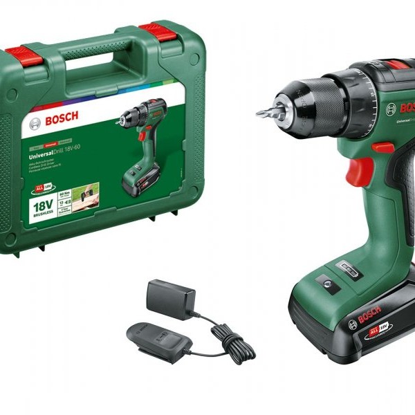 BOSCH Akumulatorska bušilica - odvrtač UniversalDrill 18V-60; 1x2,0 Ah 06039D7001