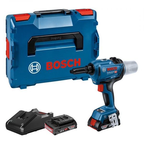 BOSCH Akumulatorski pištolj za pop nitne GRG 18V-16 C; 2 x GBA 18V 2,0 Ah + L-Boxx kofer (06019K5020)