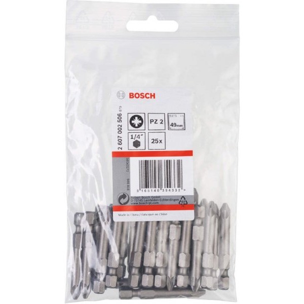 BOSCH Bit odvrtača ekstra-tvrdi PZ 2, 49 mm - 2607002506