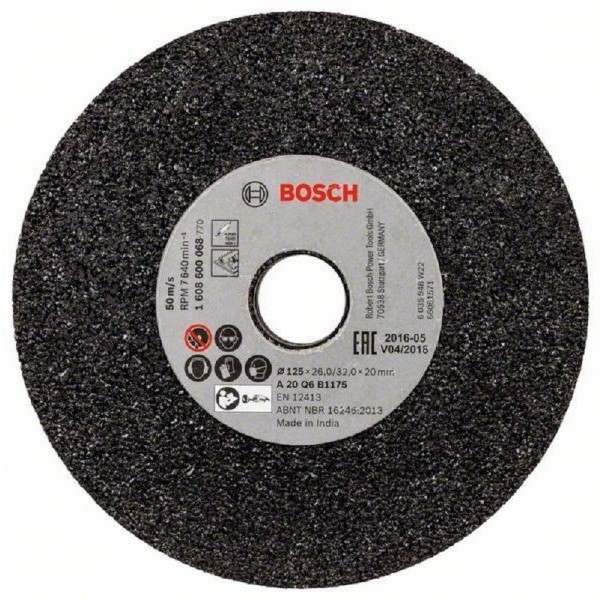 BOSCH Brusna ploča za ravnu brusilicu 1608600069, 125 mm, 20 mm, 24