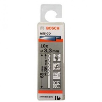 BOSCH Burgija za metal HSS-Co, DIN 338 3,3 x 36 x 65 mm pakovanje od 10 komada