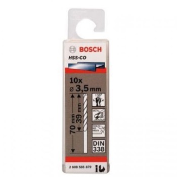 BOSCH Burgija za metal HSS-Co, DIN 338 3,5 x 39 x 70 mm pakovanje od 10 komada