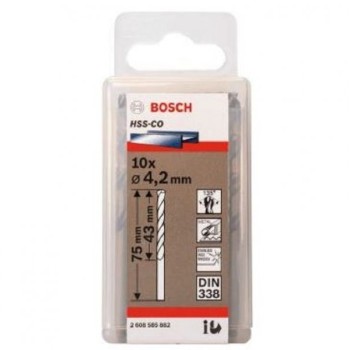 BOSCH Burgija za metal HSS-Co, DIN 338 4,2 x 43 x 75 mm pakovanje od 10 komada