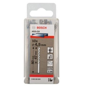 BOSCH Burgija za metal HSS-Co, DIN 338 4,5 x 47 x 80 mm pakovanje od 10 komada