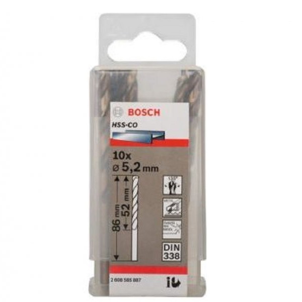 BOSCH Burgija za metal HSS-Co, DIN 338 5,2 x 52 x 86 mm pakovanje od 10 komada