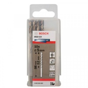 BOSCH Burgija za metal HSS-Co, DIN 338 5 x 52 x 86 mm pakovanje od 10 komada