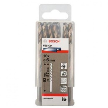 BOSCH Burgija za metal HSS-Co, DIN 338 6 x 57 x 93 mm pakovanje od 10 komada