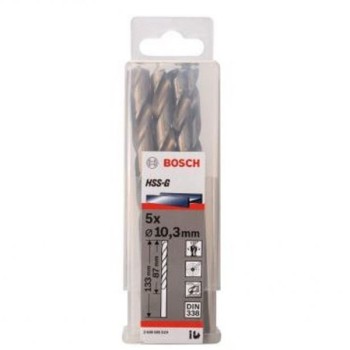 BOSCH Burgija za metal HSS-G, DIN 338 10,3 x 87 x 133 mm pakovanje od 5 komada