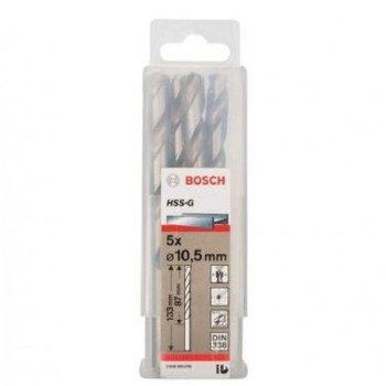 BOSCH Burgija za metal HSS-G, DIN 338 10,5 x 87 x 133 mm pakovanje od 5 komada