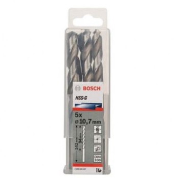 BOSCH Burgija za metal HSS-G, DIN 338 10,7 x 94 x 142 mm pakovanje od 5 komada