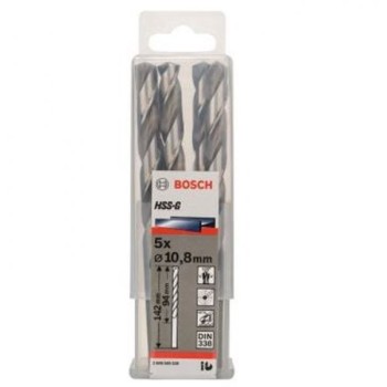 BOSCH Burgija za metal HSS-G, DIN 338 10,8 x 94 x 142 mm pakovanje od 5 komada