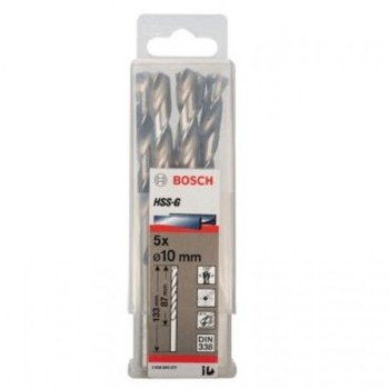 BOSCH Burgija za metal HSS-G, DIN 338 10 x 87 x 133 mm pakovanje od 5 komada