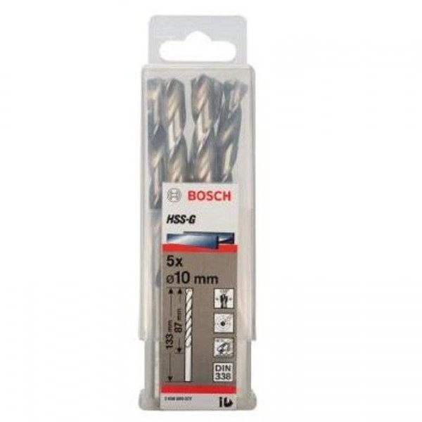 BOSCH Burgija za metal HSS-G, DIN 338 10 x 87 x 133 mm pakovanje od 5 komada