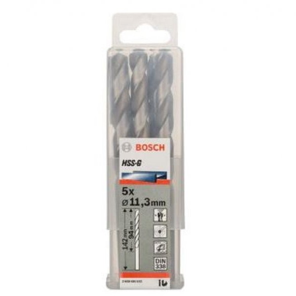 BOSCH Burgija za metal HSS-G, DIN 338 11,3 x 94 x 142 mm pakovanje od 5 komada