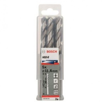 BOSCH Burgija za metal HSS-G, DIN 338 11,6 x 94 x 142 mm pakovanje od 5 komada