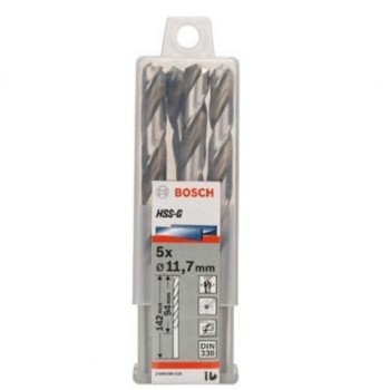 BOSCH Burgija za metal HSS-G, DIN 338 11,7 x 94 x 142 mm pakovanje od 5 komada