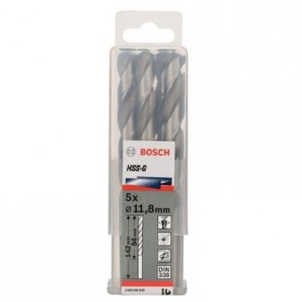 BOSCH Burgija za metal HSS-G, DIN 338 11,8 x 101 x 151 mm pakovanje od 5 komada