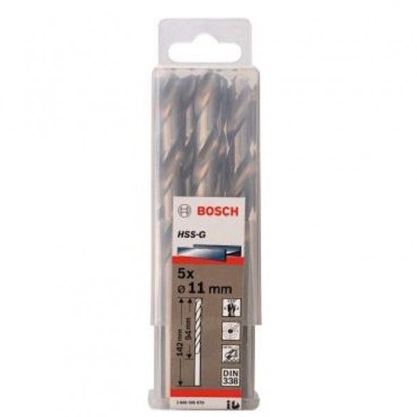 BOSCH Burgija za metal HSS-G, DIN 338 11 x 94 x 142 mm pakovanje od 5 komada