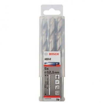 BOSCH Burgija za metal HSS-G, DIN 338 12,1 x 101 x 151 mm pakovanje od 5 komada
