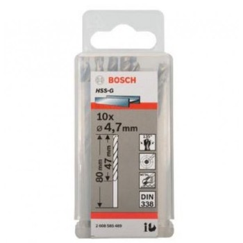 BOSCH Burgija za metal HSS-G, DIN 338 4,7 x 47 x 80 mm pakovanje od 10 komada