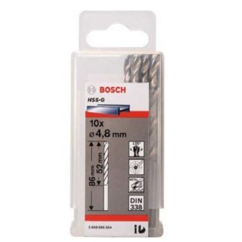 BOSCH Burgija za metal HSS-G, DIN 338 4,8 x 52 x 83 mm pakovanje od 10 komada