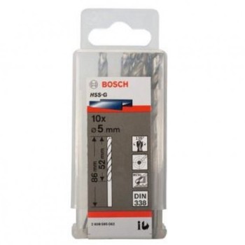 BOSCH Burgija za metal HSS-G, DIN 338 5 x 52 x 86 mm pakovanje od 10 komada