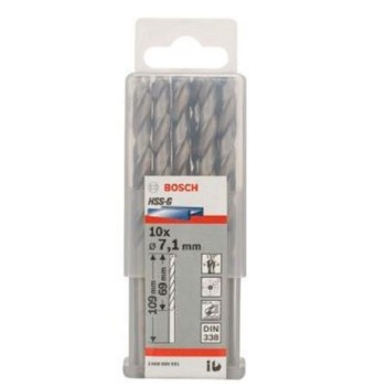 BOSCH Burgija za metal HSS-G, DIN 338 7,1 x 69 x 109 mm pakovanje od 10 komada