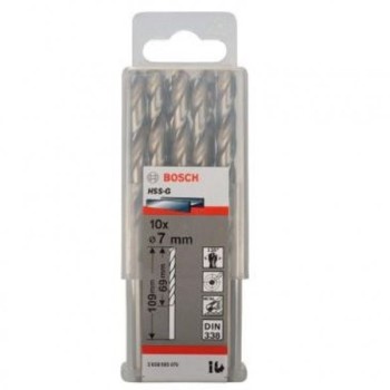 BOSCH Burgija za metal HSS-G, DIN 338 7 x 69 x 109 mm pakovanje od 10 komada