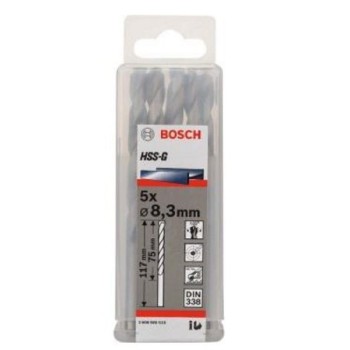 BOSCH Burgija za metal HSS-G, DIN 338 8,3 x 75 x 117 mm pakovanje od 5 komada