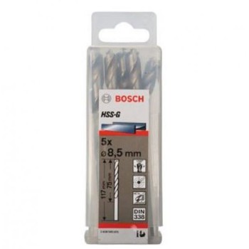 BOSCH Burgija za metal HSS-G, DIN 338 8,5 x 75 x 117 mm pakovanje od 5 komada