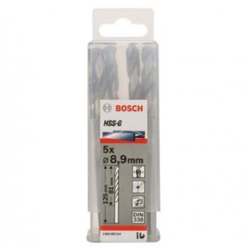 BOSCH Burgija za metal HSS-G, DIN 338 8,9 x 81 x 125 mm pakovanje od 5 komada