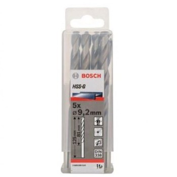 BOSCH Burgija za metal HSS-G, DIN 338 9,2 x 81 x 125 mm pakovanje od 5 komada